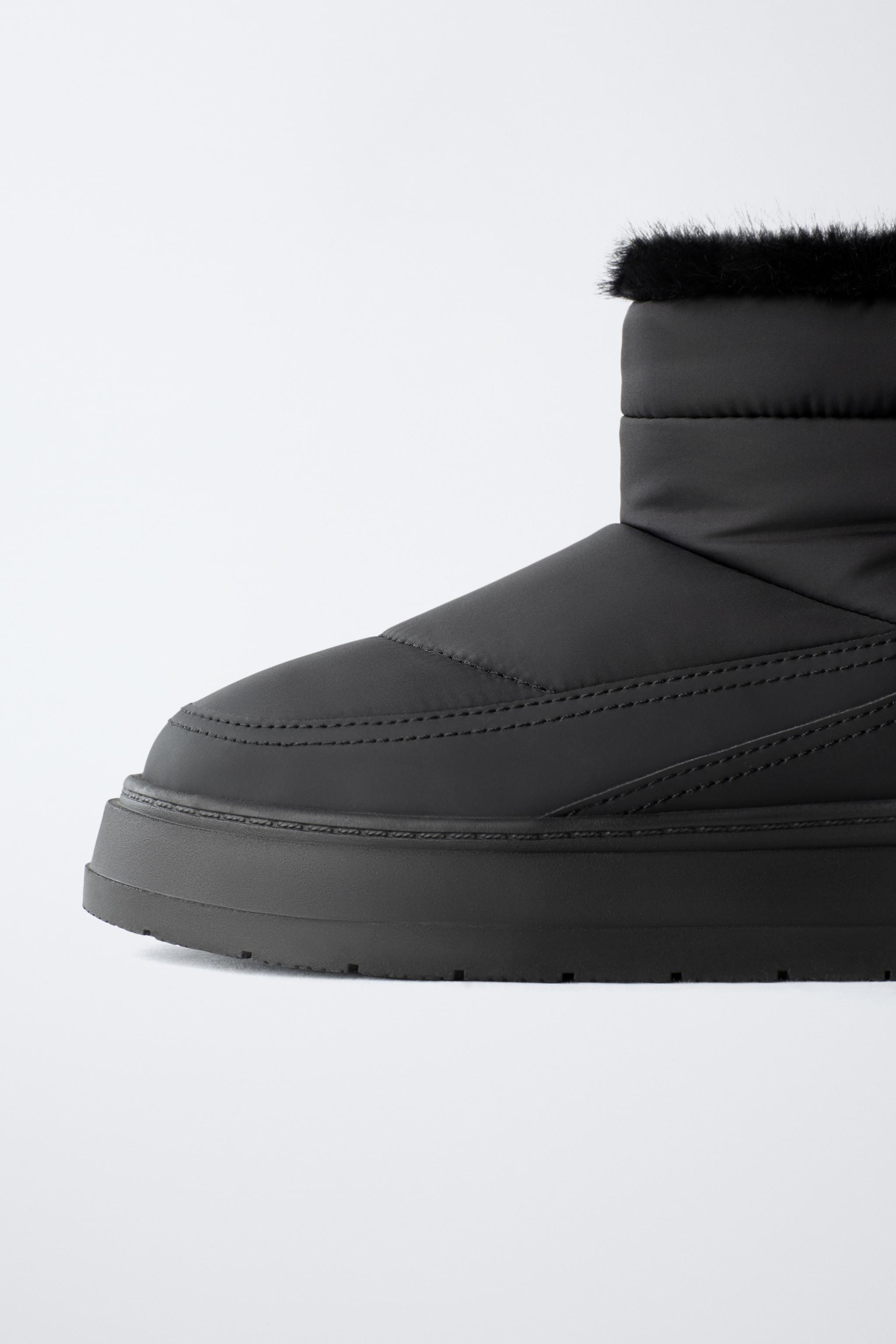 WATER REPELLENT QUILTED ANKLE BOOTS